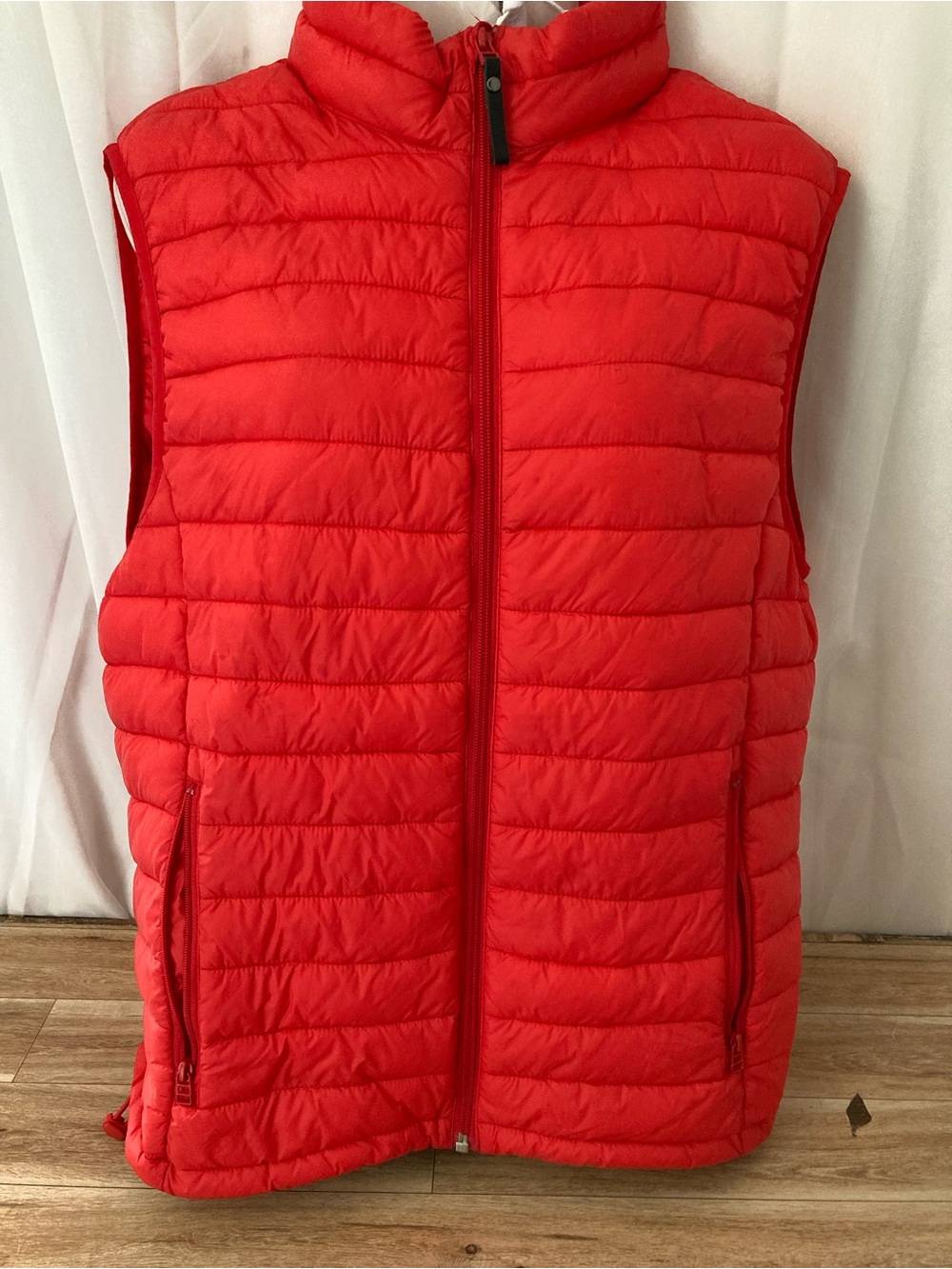 Le 31 Simons Red Lightweight Puffer Vest Quilted Zip Up Men’s M